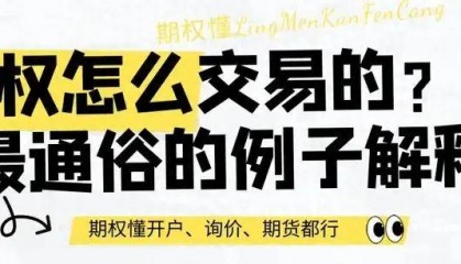 期权怎么交易的?用最通俗的例子解释