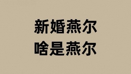 新婚燕尔的燕尔是啥意思?