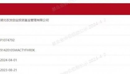 湖北又一省级投资平台完成备案